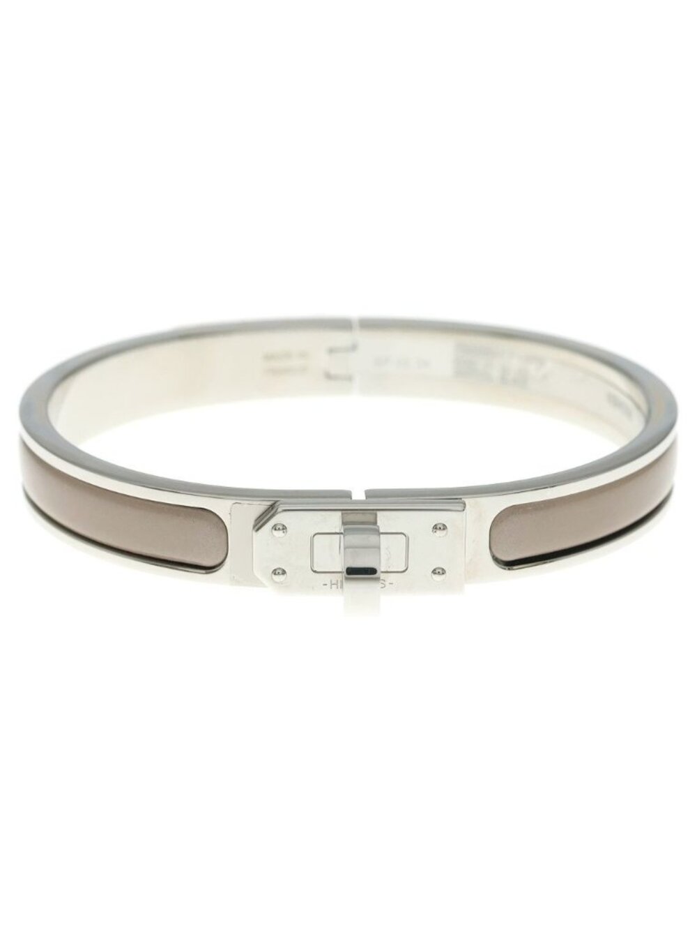 Hermes Mini Click Kelly Bracelet PM Cream Silver